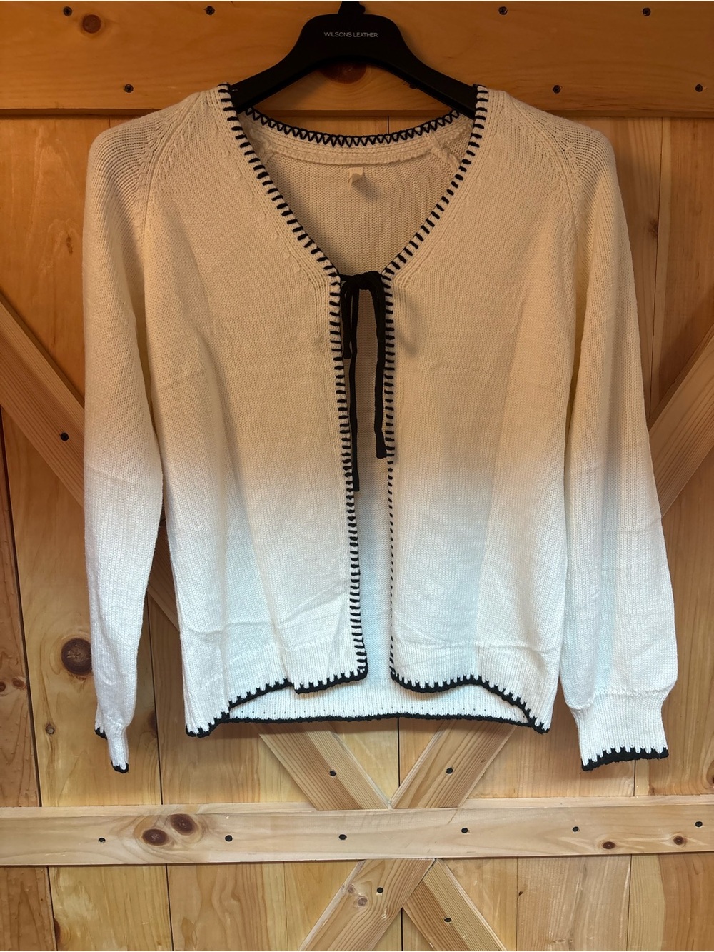 EVALESS Womens Cardigan Sweaters Trendy V Neck Long Sleeve Open Front Bow tie